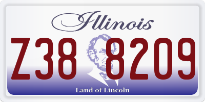 IL license plate Z388209