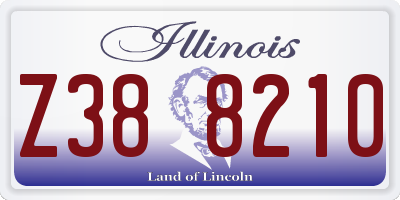 IL license plate Z388210