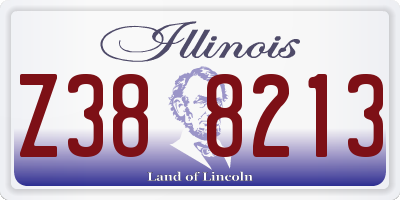 IL license plate Z388213