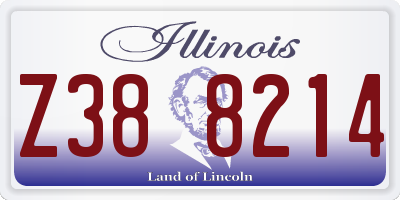 IL license plate Z388214