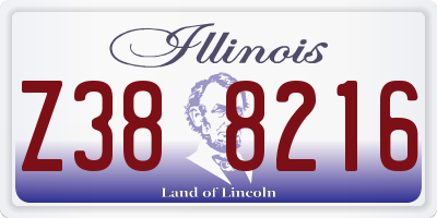 IL license plate Z388216