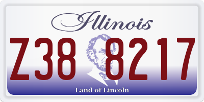 IL license plate Z388217