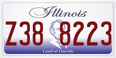 IL license plate Z388223