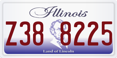 IL license plate Z388225