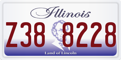 IL license plate Z388228