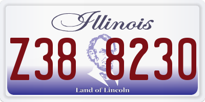 IL license plate Z388230