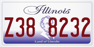 IL license plate Z388232