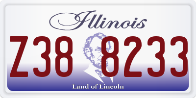 IL license plate Z388233