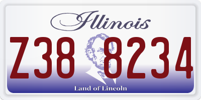 IL license plate Z388234
