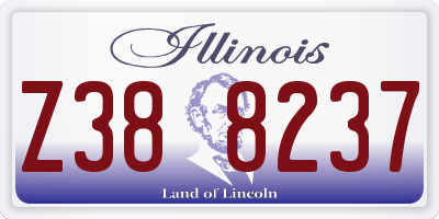 IL license plate Z388237