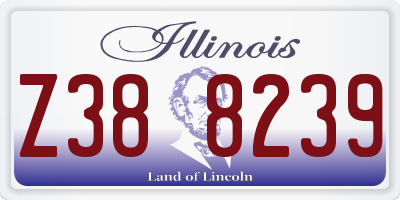 IL license plate Z388239