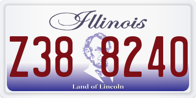 IL license plate Z388240