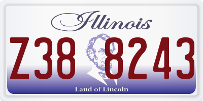 IL license plate Z388243