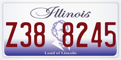 IL license plate Z388245