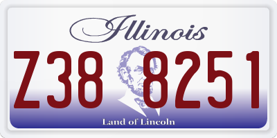 IL license plate Z388251