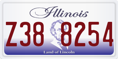 IL license plate Z388254