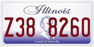 IL license plate Z388260