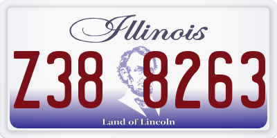 IL license plate Z388263
