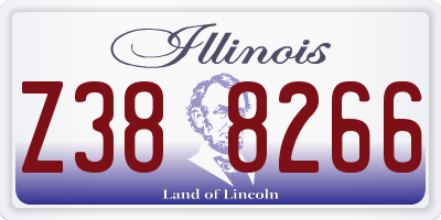 IL license plate Z388266