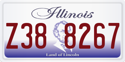 IL license plate Z388267