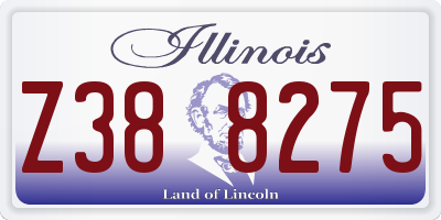 IL license plate Z388275