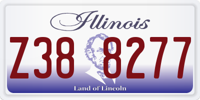 IL license plate Z388277