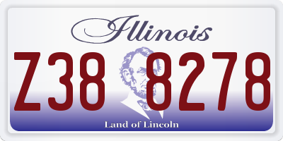IL license plate Z388278