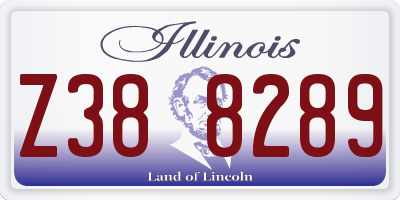 IL license plate Z388289