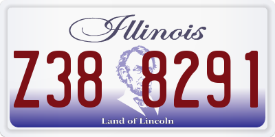 IL license plate Z388291