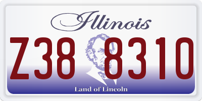 IL license plate Z388310