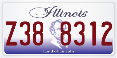 IL license plate Z388312