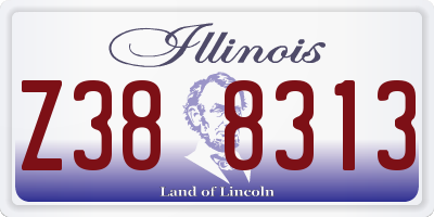 IL license plate Z388313