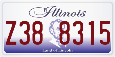 IL license plate Z388315