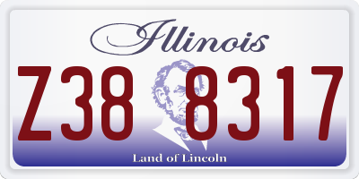 IL license plate Z388317