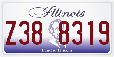 IL license plate Z388319