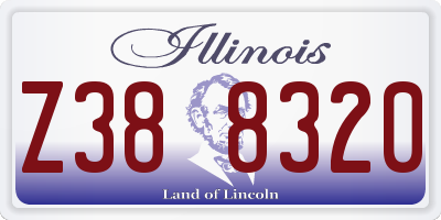 IL license plate Z388320