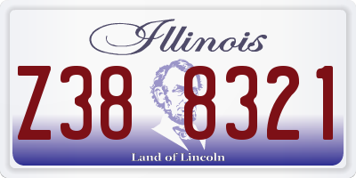 IL license plate Z388321