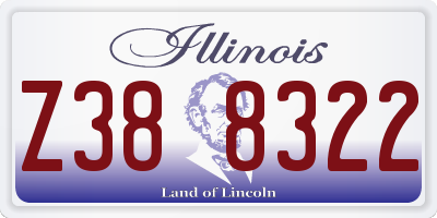 IL license plate Z388322