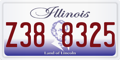 IL license plate Z388325