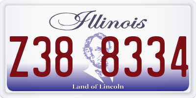 IL license plate Z388334