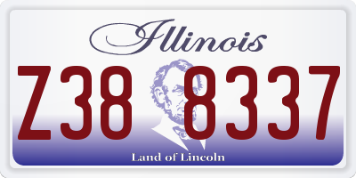 IL license plate Z388337