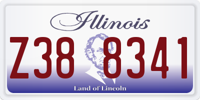 IL license plate Z388341