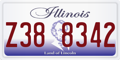 IL license plate Z388342