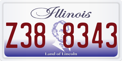 IL license plate Z388343