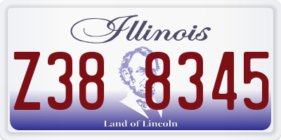 IL license plate Z388345