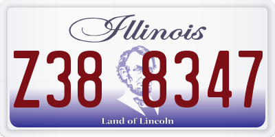 IL license plate Z388347