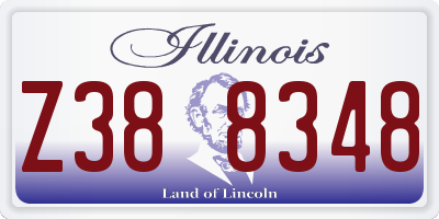 IL license plate Z388348