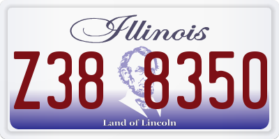 IL license plate Z388350