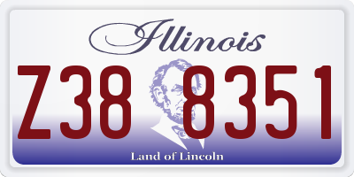 IL license plate Z388351
