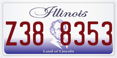 IL license plate Z388353